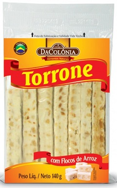 DOCE - TORRONE C/FLOCOS DE ARROZ - 140g