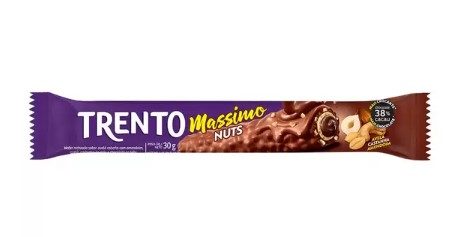 DOCE - CHOCOLATE TRENTO MASSIMO NUTS AO LEITE 30g