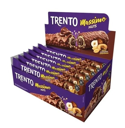 DOCE - CHOCOLATE TRENTO MASSIMO NUTS AO LEITE 480g