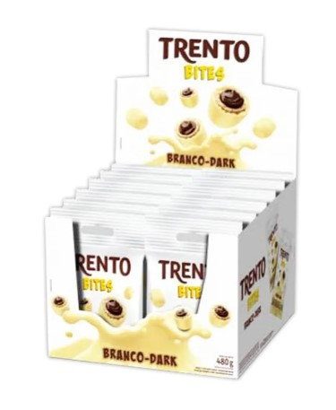 DOCE - CHOCOLATE TRENTO BITES BRANCO DARK 480g